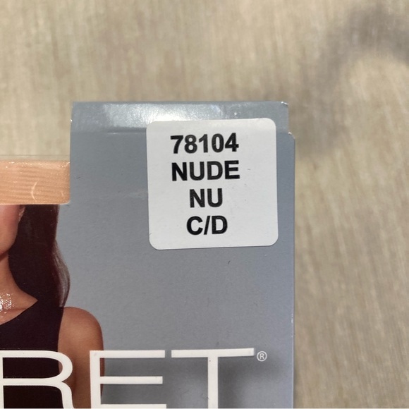 SECRET Sz C/D Silky Thigh High Sheer Nude Stockings - Picture 5 of 7